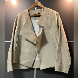 Brian Dales linen Oversized Draped Blazer